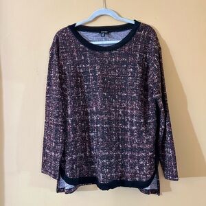 Jones New York Printed Sweater Top